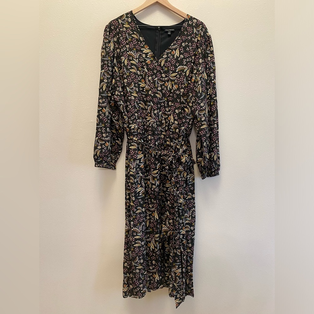 Lane Bryant Montana Fields Maxi Long Sleeve Sulpice Pocket Dress Size 24